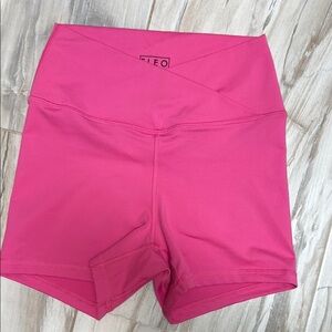 Fleo High Waist Pink Athletic Shorts